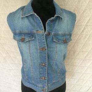 Forever 21 Jean Button up Vest